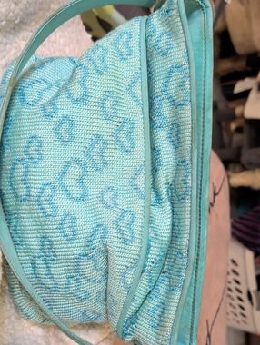Vintage Sak Aqua Textured Shoulder Bag